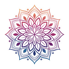 Pattern in the form of a mandala. Henna tattoo mandala. Mehndi style. Decorative pattern in oriental style. Coloring book page.