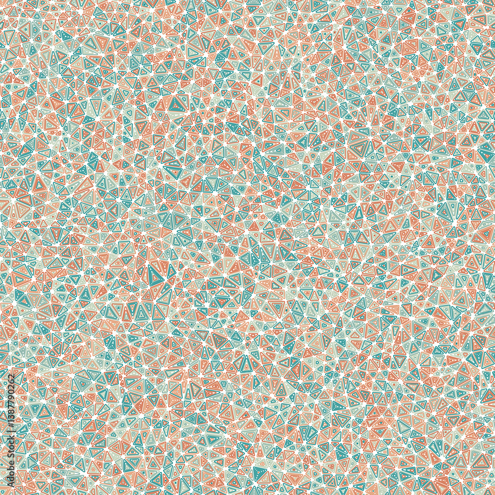 Poster abstract background with mosaic triangle shapes. tiny triangles size. multiple repeated inner triang