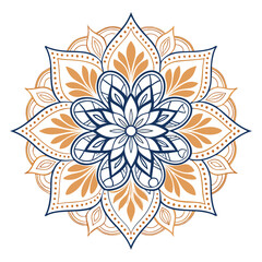 Pattern in the form of a mandala. Henna tattoo mandala. Mehndi style. Decorative pattern in oriental style. Coloring book page.