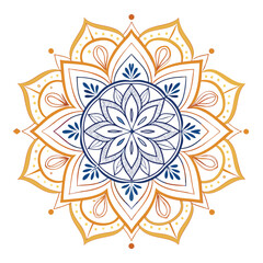 Pattern in the form of a mandala. Henna tattoo mandala. Mehndi style. Decorative pattern in oriental style. Coloring book page.