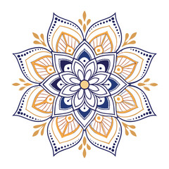 Pattern in the form of a mandala. Henna tattoo mandala. Mehndi style. Decorative pattern in oriental style. Coloring book page.