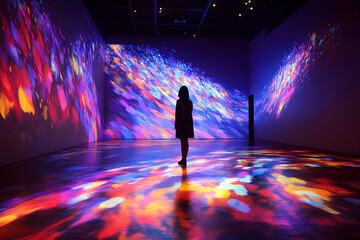 Interwoven Abstract Harmony: A Kaleidoscope of Colorful Connections Evoking Imagination