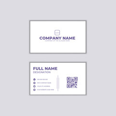 Modern and minimalist business card template design
