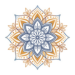 Pattern in the form of a mandala. Henna tattoo mandala. Mehndi style. Decorative pattern in oriental style. Coloring book page.