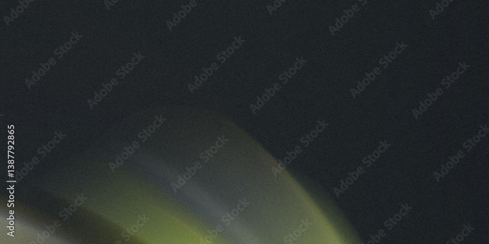 Poster a blurry image showing a dark background with a hint of green and white in the lower corner area