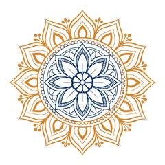 Pattern in the form of a mandala. Henna tattoo mandala. Mehndi style. Decorative pattern in oriental style. Coloring book page.