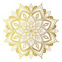Pattern in the form of a mandala. Henna tattoo mandala. Mehndi style. Decorative pattern in oriental style. Coloring book page.