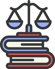 Legal Dictionary Filled Line Icon