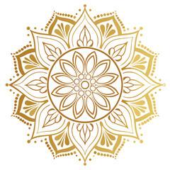 Pattern in the form of a mandala. Henna tattoo mandala. Mehndi style. Decorative pattern in oriental style. Coloring book page.