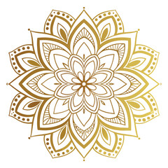 Pattern in the form of a mandala. Henna tattoo mandala. Mehndi style. Decorative pattern in oriental style. Coloring book page.