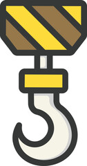Crane Filled Line Icon