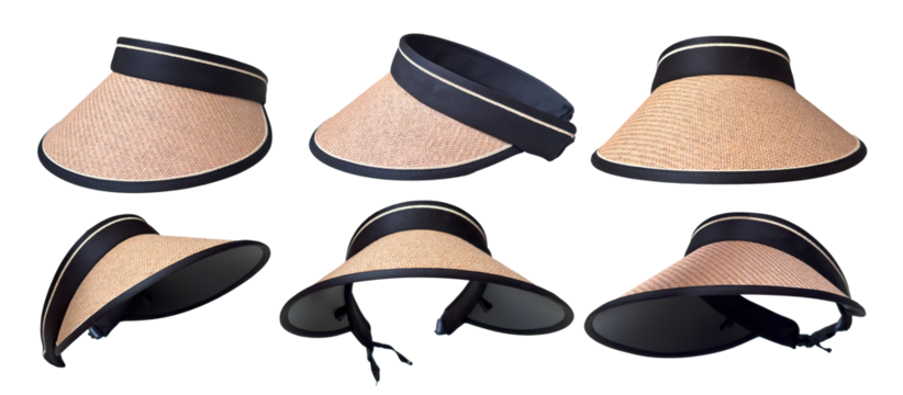 letter pattern straw hat large brim sunscreen sun visor hat. Straw visor hat with black band. Handcrafted woven straw visor hat for summer 