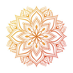 Pattern in the form of a mandala. Henna tattoo mandala. Mehndi style. Decorative pattern in oriental style. Coloring book page.