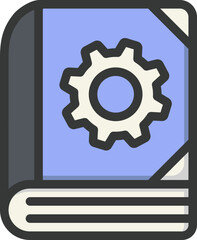 Manufacture Book Filled Line Icon