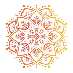 Pattern in the form of a mandala. Henna tattoo mandala. Mehndi style. Decorative pattern in oriental style. Coloring book page.