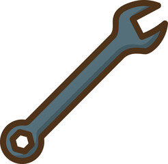 Wrench Filled Line Icon