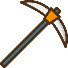 Pickaxe Filled Line Icon
