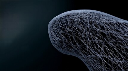 Abstract Neural Network Visual in Dark Background with Texture