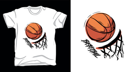 Basketball graphic vector t-shirt design