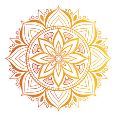 Pattern in the form of a mandala. Henna tattoo mandala. Mehndi style. Decorative pattern in oriental style. Coloring book page.