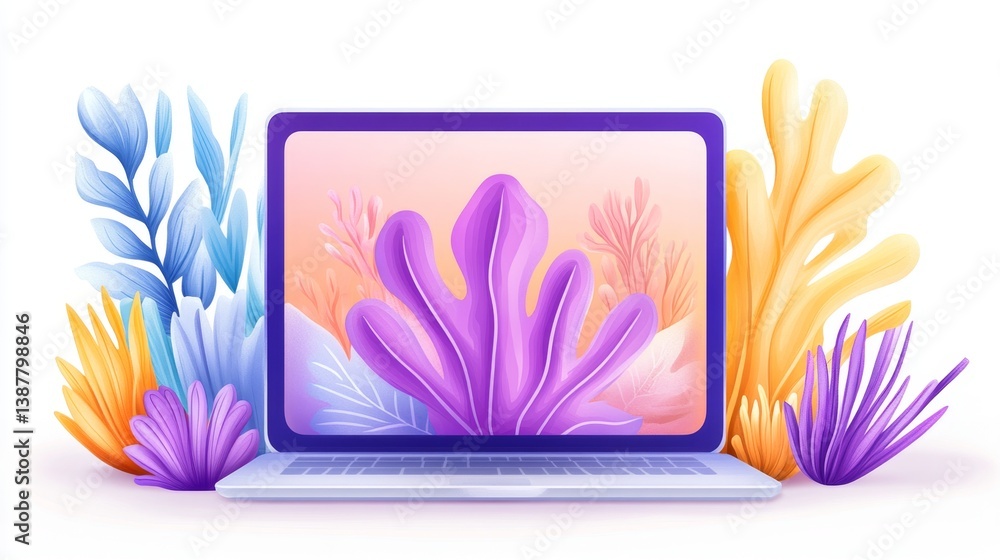 Wall mural a website homepage designed with a clean and modern interface, encouraging user interaction