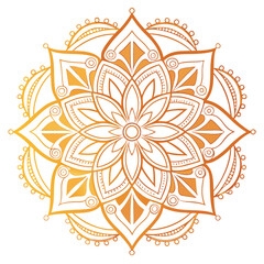 Pattern in the form of a mandala. Henna tattoo mandala. Mehndi style. Decorative pattern in oriental style. Coloring book page.