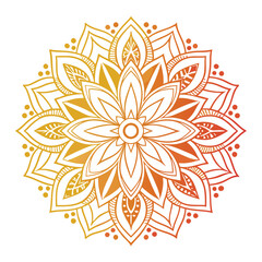 Pattern in the form of a mandala. Henna tattoo mandala. Mehndi style. Decorative pattern in oriental style. Coloring book page.