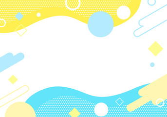 父の日　ポップ　幾何学　フレーム背景