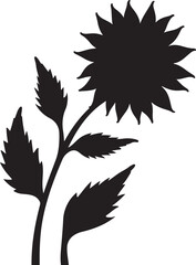 Sunflower Silhouette SVG Bundle | Floral Flower Vector Clipart Pack