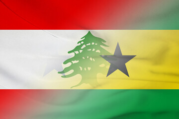 Lebanon and Sao Tome and Principe political flag transborder relations STP LBN