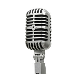 Fototapeta premium Vintage Microphone on Transparent Background