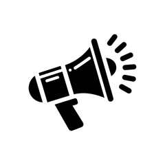 Megaphone icon with transparent background