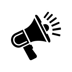 Megaphone icon with transparent background