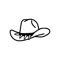 cowboy hat vector icon