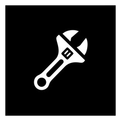 Wrench icon with transparent background