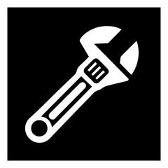 Wrench icon with transparent background