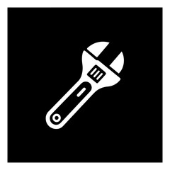 Wrench icon with transparent background