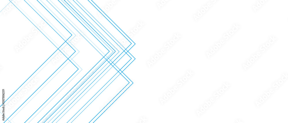 Leinwandbilder Abstract white background with blue lines. Modern and dynamic seamless retro pattern business concept. Creative geometric triangle shape. Design Space design concept Suit for business, corporate