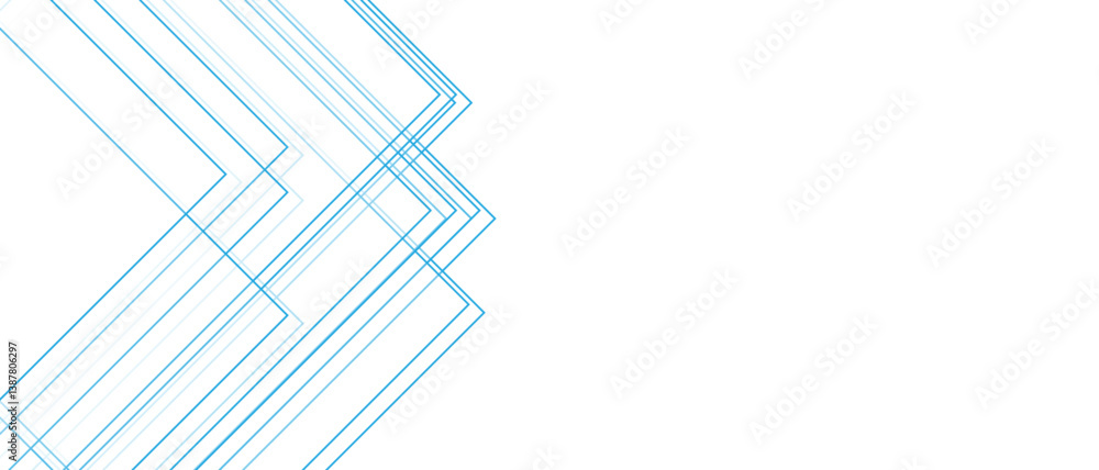 Poster Abstract white background with blue lines. Modern and dynamic seamless retro pattern business concept. Creative geometric triangle shape. Design Space design concept Suit for business, corporate