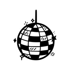 dance party symbol : disco ball art