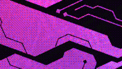 Retro Pixel Dot Halftone Texture Background