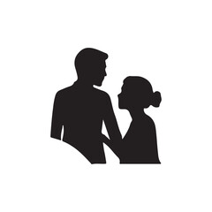 silhouette of a couple