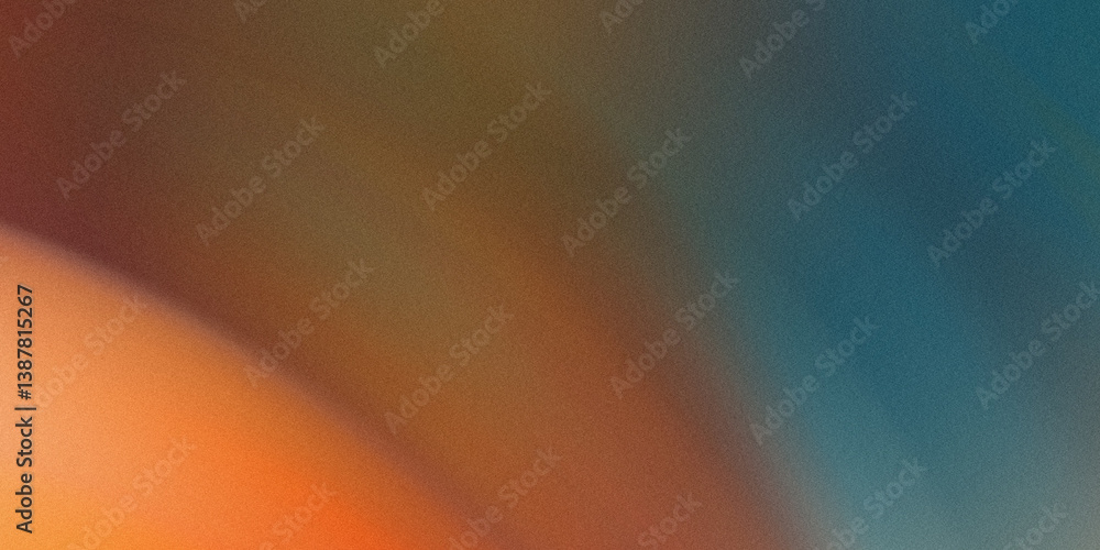 Aufkleber abstract gradient background with blended shades of orange brown and teal creating a soft texture