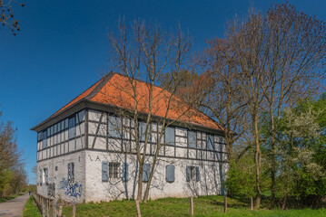 An old customs house on the Rhine near Düsseldorf