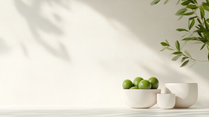 Minimalist Still Life with Fresh Produce