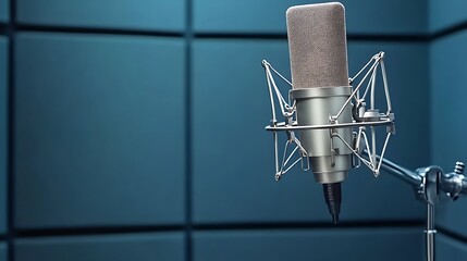 Studio Condenser Microphone Recording.