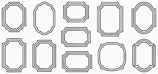 Variety Of Elegant Black Line Art Frames And Borders For Design Projects