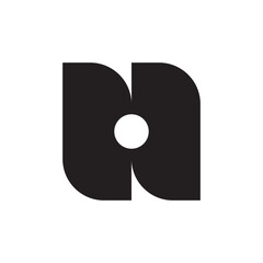 N letter logo design vector