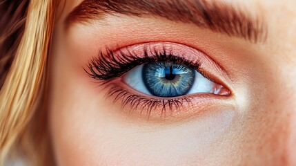 Obraz premium Closeup Blue Eye Makeup Shot.