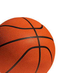 Fototapeta premium realistic basketball texture, 3d basketball ball render, orange leather sports ball